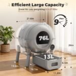 Automatic Self-Cleaning Two-Tone Cat Ear Design Cat Litter Box - Image 4
