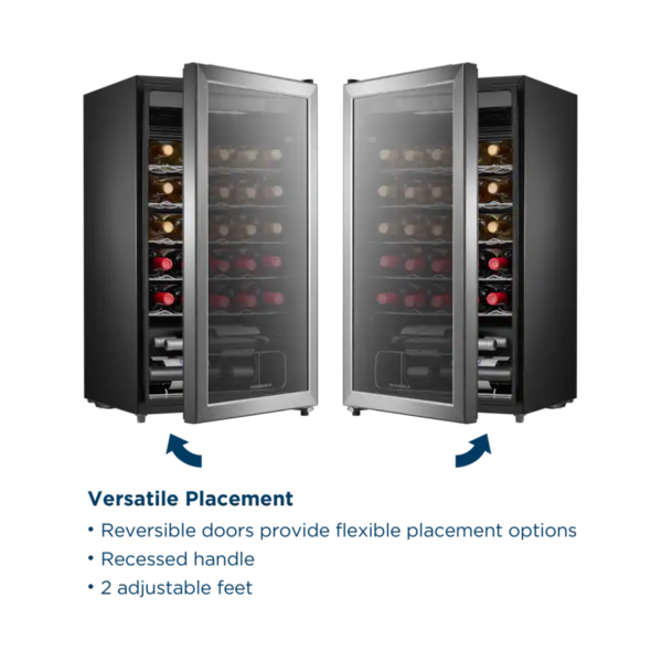 29 Bottle Wine Cooler with ENERGY STAR Certification - Stainless Steel Look