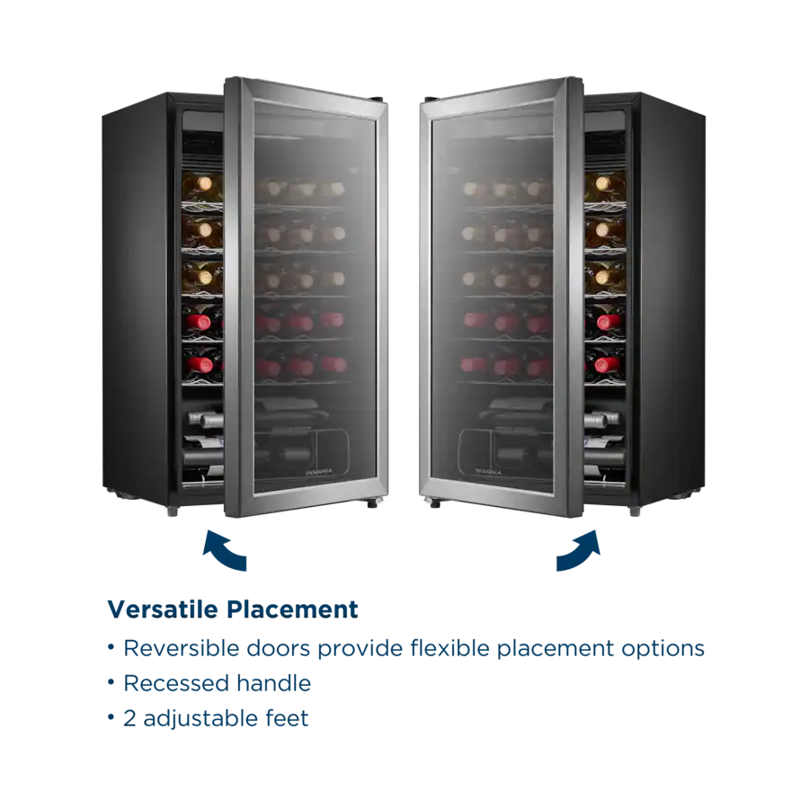1b838b09-86d3-408a-a83a-6aed6c2c1197.png 29 Bottle Wine Cooler with ENERGY STAR Certification - Stainless Steel Look - Image 1