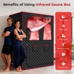 2-Person Steam Sauna Tent with Red Light Therapy – Dual Steamers, Stainless Steel Frame