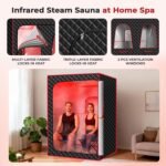 2-Person Steam Sauna Tent with Red Light Therapy – Dual Steamers, Stainless Steel Frame - Image 6