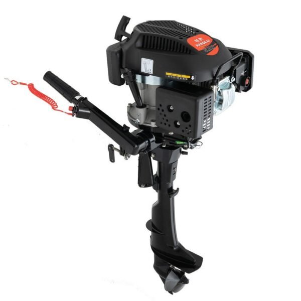 6HP Outboard Motor 4 Stroke Gasoline Air Cooled Short Shaft, 140CC 3.75kW