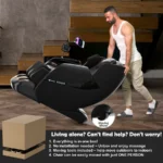 Massage Chair Full Body,Zero Gravity SL-Track Shiatsu,Back Heat,Voice Control,Body Scan,Legrest Extension - Black - Image 10
