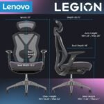 Lenovo - Legion Mesh Gaming Chair - Space Gray - Image 3