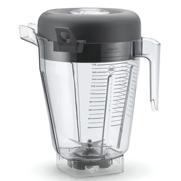 Vitamix 15981 32 oz Clear Replacement Tritan Container, Lid And Blade For The Quiet One Blending Station Advance tang 2 Blending Station And Drink Machine Advance 7 1/8"L x 8 1/8"W x 8 5/8"H