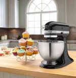 KitchenAid - Classic Series 4.5 Quart Tilt-Head Stand Mixer - K45SSOB - Onyx Black - Image 5