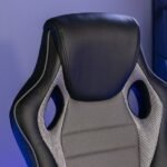 X Rocker - Rogue Sound Office Chair with Fixed Arms and 2.0 Bluetooth - Gray and Black - Image 4