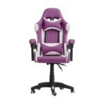 CorLiving Ravagers Gaming Chair - Purple and White - Image 2
