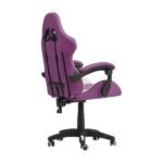 CorLiving Ravagers Gaming Chair - Purple and White - Image 4