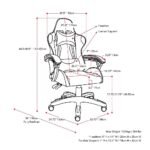 CorLiving Ravagers Gaming Chair - Purple and White - Image 6