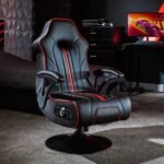 X Rocker - Torque Bluetooth Audio Pedestal Gaming Chair with Subwoofer and Vibration - Black - Image 2
