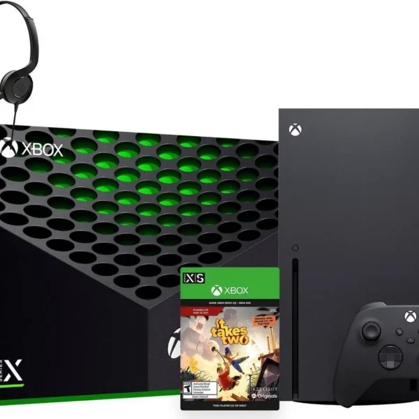 Latest Xbox Series X Gaming Console Bundle - 1TB SSD Black Xbox Console and Wireless Controller with It Takes Two and Mytrix Chat Headset
