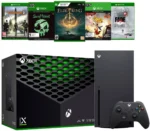 Xbox Series X Console Bundle - Flagship Xbox 1TB SSD Black Gaming Console and Wireless Controller with Five Games - Region Free Console