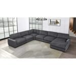 Aristedes 6 - Piece Corduroy Sectional - Image 3