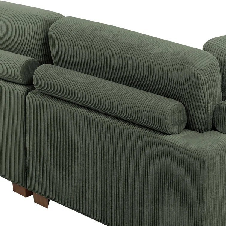 Aristedes 6 - Piece Corduroy Sectional - Image 9