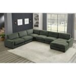 Aristedes 6 - Piece Corduroy Sectional - Image 13