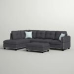 Alger 98" Wide Left Hand Facing Sofa & Chaise with Ottoman