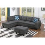 Alger 98" Wide Left Hand Facing Sofa & Chaise with Ottoman - Image 3