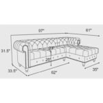 Lora 2 - Piece Velvet Sectional - Image 9