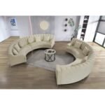 Steubenville 141.34" Wide Velvet Modular Sectional