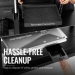 2-Burner Gas and Charcoal Combo Grill with Side Burner - Image 2