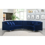 Steubenville 141.34" Wide Velvet Modular Sectional - Image 9