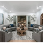 Steubenville 141.34" Wide Velvet Modular Sectional - Image 18
