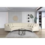 Steubenville 141.34" Wide Velvet Modular Sectional - Image 4