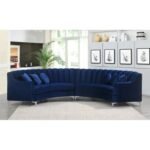 Steubenville 141.34" Wide Velvet Modular Sectional - Image 13