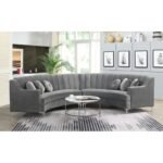 Steubenville 141.34" Wide Velvet Modular Sectional - Image 21