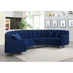 Steubenville 141.34" Wide Velvet Modular Sectional - Image 14