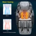 Zero Gravity Massage Chair, SL-Track, Full Body, Waist Heating, Foot Rollers, Airbags, Bluetooth Speaker, 6 Modes, 5 Techniques, 4D, 3 Intensity and Speed Optional, 2 LED Lights, 1 Remote Controller - Image 4