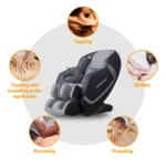 Zero Gravity Massage Chair, SL-Track, Full Body, Waist Heating, Foot Rollers, Airbags, Bluetooth Speaker, 6 Modes, 5 Techniques, 4D, 3 Intensity and Speed Optional, 2 LED Lights, 1 Remote Controller - Image 5