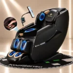 Massage Chair Full Body,Zero Gravity SL-Track Shiatsu,Back Heat,Voice Control,Body Scan,Legrest Extension - Black
