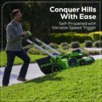 60V 21" Self Propelled Lawn Mower 8.0 Ah Battery & Rapid Charger - Image 3