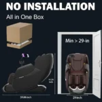 Massage Chair Full Body,Zero Gravity SL-Track Shiatsu,Back Heat,Voice Control,Body Scan,Legrest Extension - Black - Image 8