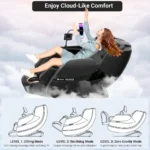 Massage Chair Full Body,Zero Gravity SL-Track Shiatsu,Back Heat,Voice Control,Body Scan,Legrest Extension - Black - Image 3