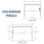 12×10 Windham Modern Steel Pergola With Sail Shade Soft Canopy - Image 12