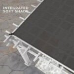 14x10 hawthorne traditional steel pergola with sail shade soft canopy - Image 10