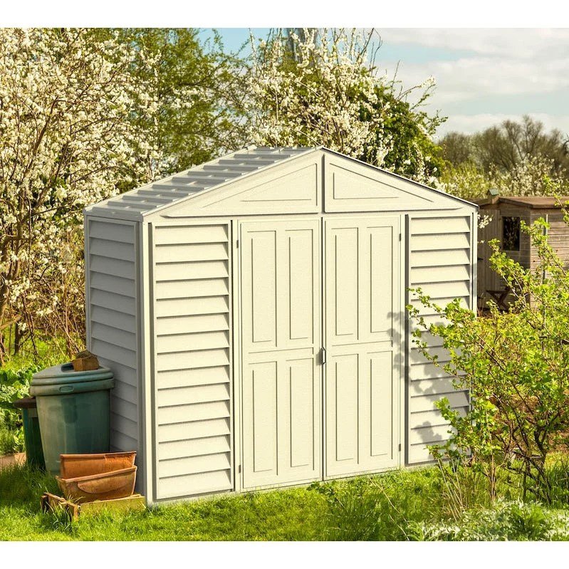 img-1337.jpg DuraMax 10.5ft x 2.75ft SidePro Vinyl Shed with Foundation Kit - Image 1