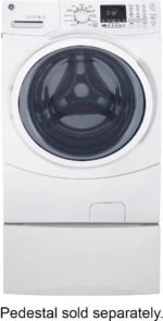 GE – 4.5 Cu. Ft. Stackable Front Load Washer – White - Image 2