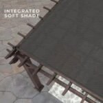 16x12 ashford traditional steel pergola with sail shade soft canopy - Image 12