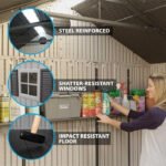 20 ft. W x 8 ft. D Plastic Storage Shed - Image 8