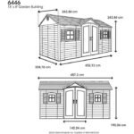 Side entry 15 ft. W x 8 ft. D plastic storage shed with assembly - Image 5