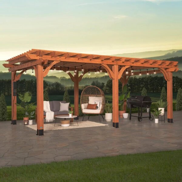 20x12 beaumont pergola – brown