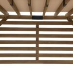 SummerCove 11 ft. x 10 ft. Tan Cedar Frame Wood Pergola with Adjustable Canopy - Image 9