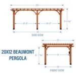 20x12 beaumont pergola – brown - Image 16