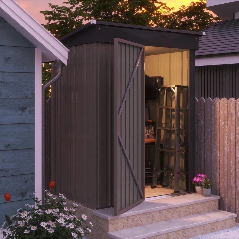 img-464.jpg 5 ft. W x 3 ft. D Metal Storage Shed - Image 1