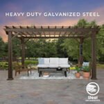 Outdoor Living 12 ft. x 10 ft. Steel Traditional Pergola - Image 4