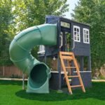 Outdoor Living Skyfort III Cedar Swing Set w/ Tube Slide – DIY - Image 8